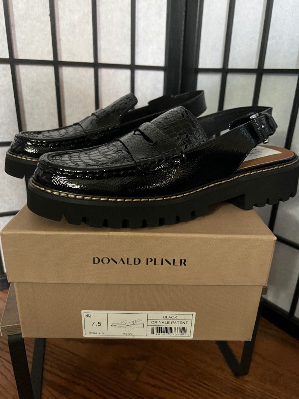 David Pliner 7.5 Brand New Black Loafers